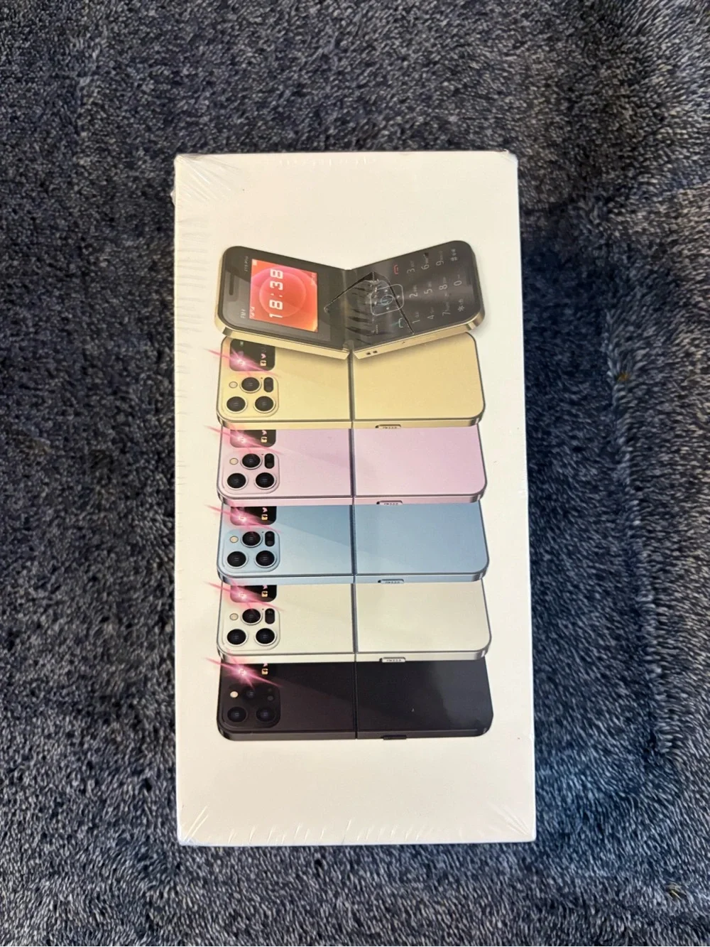 Flip Style Cell Phone - Black, White, Blue, Pink, Gold